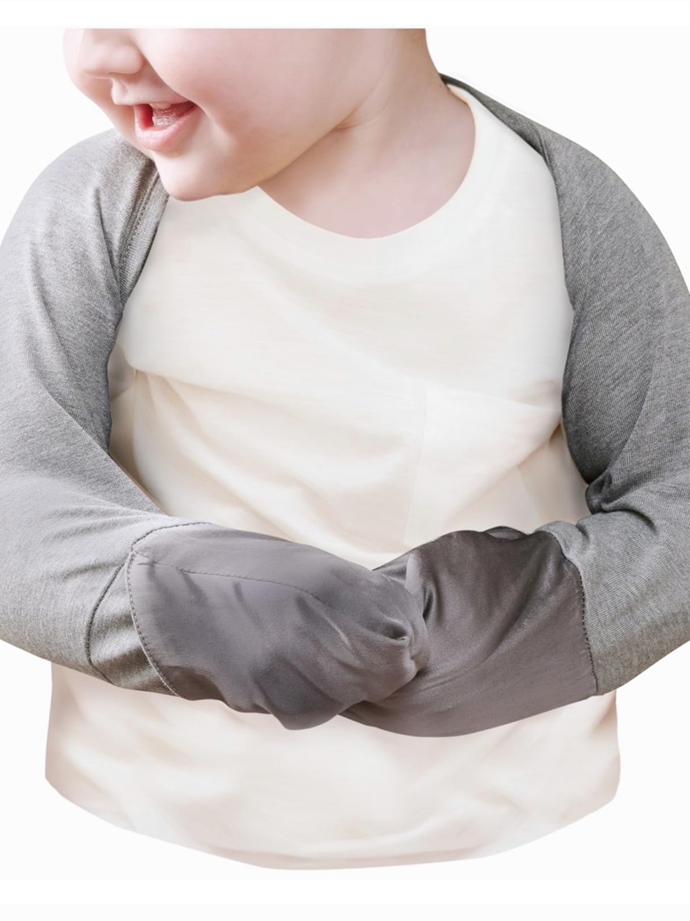 Bamboo bubby baby fold over silk anti scratch eczema mittens